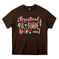 Chocolate Brown Registered Nurse Heavy Core Tee - LillyAllenDesigns