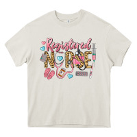 Cream Registered Nurse Heavy Core Tee - LillyAllenDesigns