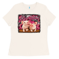Bone be mine valentine's day pigs Ladies Tee - Jasminsmagicworld