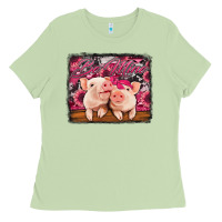 Matcha be mine valentine's day pigs Ladies Tee - Jasminsmagicworld