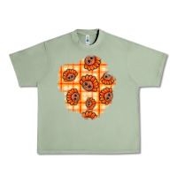 Oil Green Thanksgiving Turkey With Tartan Patch Urban Heavy Tee - BundleAndBundleShop