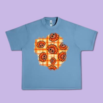 Thanksgiving Turkey With Tartan Patch Urban Heavy Tee Designed By Bundleandbundleshop
