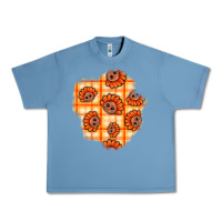 Pebble Blue Thanksgiving Turkey With Tartan Patch Urban Heavy Tee - BundleAndBundleShop