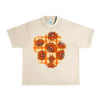Sandshell Thanksgiving Turkey With Tartan Patch Urban Heavy Tee - BundleAndBundleShop