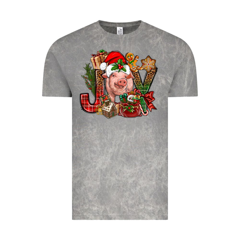 Joy Christmas With Pig Bbs Vintage Tee by BundleAndBundleShop | Teevron