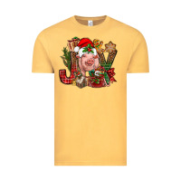 Vintage Mustard joy christmas with pig bbs Vintage Tee - BundleAndBundleShop