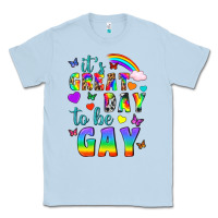 Dusty Blue Western It's Great Day To Be Gay Classic Tee - BundleAndBundleShop