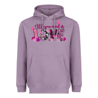 Lavender All you need is love Valentine's Day Heavyweight Hoodie - FaDigitalArtStudio