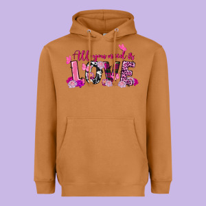 All You Need Is Love Valentine's Day Heavyweight Hoodie Designed By Fadigitalartstudio