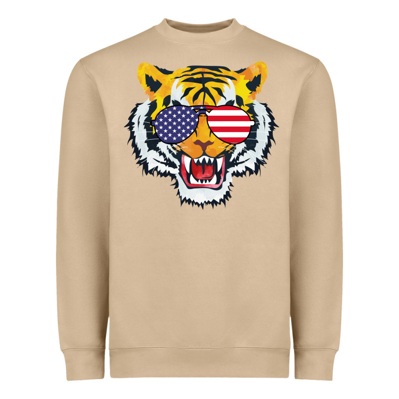 America Merica Tiger Heavyweight Sweatshirt by Bettercallsaul | Teevron