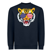 Navy America Merica Tiger Heavyweight Sweatshirt - Bettercallsaul
