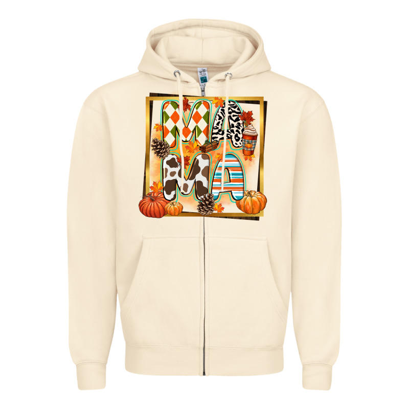 Fall Mama Zipper Hoodie by CowGirlArtShop | Teevron