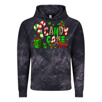 Cloud Black Candy Cane Crew Vintage Hoodie - MaliasSmallBusiness