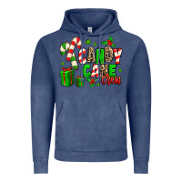 Vintage Denim Candy Cane Crew Vintage Hoodie - MaliasSmallBusiness