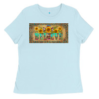 Baby Blue western believe leopard aztek license plate template Ladies Tee - BarkalooDesign