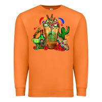 Carrot Mexican Cold Drink With Cactus Sombrero And Tequil Premium Sweatshirt - FaDigitalArtStudio