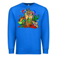 True Royal Mexican Cold Drink With Cactus Sombrero And Tequil Premium Sweatshirt - FaDigitalArtStudio