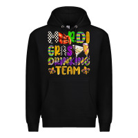Black mardi gras drinking team with glasses olivia Premium Hoodie - OliviaCreatesArt