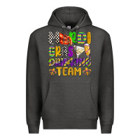 Charcoal Heather mardi gras drinking team with glasses olivia Premium Hoodie - OliviaCreatesArt