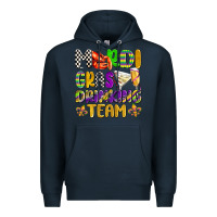 Navy mardi gras drinking team with glasses olivia Premium Hoodie - OliviaCreatesArt