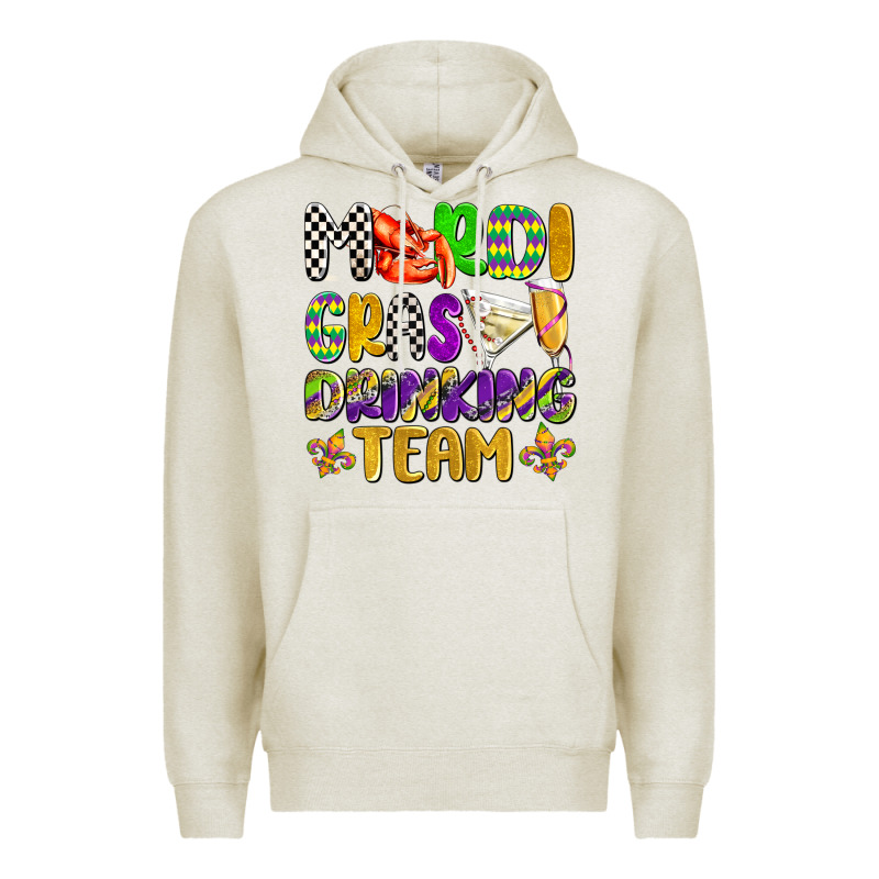 Mardi Gras Drinking Team With Glasses Olivia Premium Hoodie by OliviaCreatesArt | Teevron
