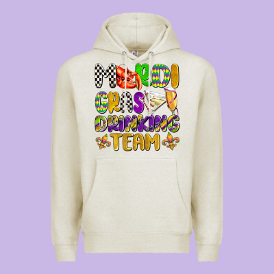 Mardi Gras Drinking Team With Glasses Olivia Premium Hoodie Designed By Oliviacreatesart