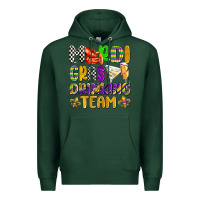 Sports Green mardi gras drinking team with glasses olivia Premium Hoodie - OliviaCreatesArt