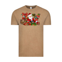 Vintage Coffee joy christmas with santa bbs Vintage Tee - BundleAndBundleShop