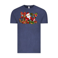 Vintage Denim joy christmas with santa bbs Vintage Tee - BundleAndBundleShop