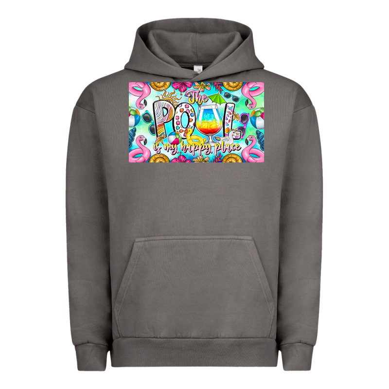 The Pool Is My Happy Place Urban Hoodie by CowhideDigitalArt | Teevron