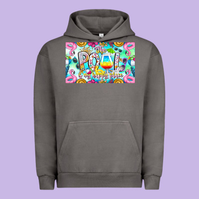 The Pool Is My Happy Place Urban Hoodie Designed By Cowhidedigitalart