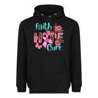 Black Faith hope cure Breast Cancer Heavyweight Hoodie - FaDigitalArtStudio