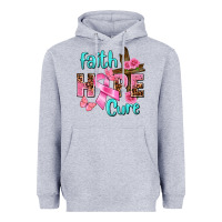 Heather Grey Faith hope cure Breast Cancer Heavyweight Hoodie - FaDigitalArtStudio
