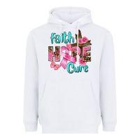 White Faith hope cure Breast Cancer Heavyweight Hoodie - FaDigitalArtStudio