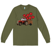 Army Green farm tractor Long Sleeve Tee - RanaPortraitStore