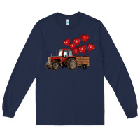 Navy farm tractor Long Sleeve Tee - RanaPortraitStore