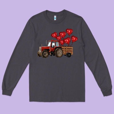 Farm Tractor Long Sleeve Tee Designed By Ranaportraitstore