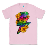 Bubblegum Pink LGBTQ+ Lightnin' Bolt With Sunflower Classic Tee - BundleAndBundleShop