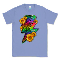 Colony Blue LGBTQ+ Lightnin' Bolt With Sunflower Classic Tee - BundleAndBundleShop
