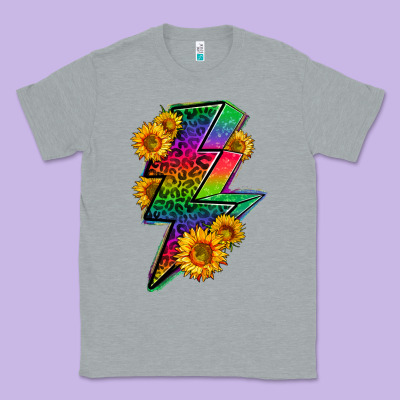 Lgbtq+ Lightnin' Bolt With Sunflower Classic Tee Designed By Bundleandbundleshop