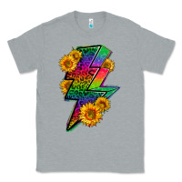 Heather Grey LGBTQ+ Lightnin' Bolt With Sunflower Classic Tee - BundleAndBundleShop