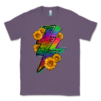 Lavender LGBTQ+ Lightnin' Bolt With Sunflower Classic Tee - BundleAndBundleShop
