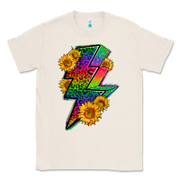 Natural LGBTQ+ Lightnin' Bolt With Sunflower Classic Tee - BundleAndBundleShop
