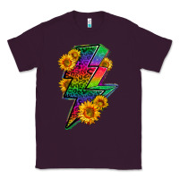 Plum LGBTQ+ Lightnin' Bolt With Sunflower Classic Tee - BundleAndBundleShop