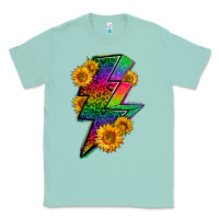 Seafoam LGBTQ+ Lightnin' Bolt With Sunflower Classic Tee - BundleAndBundleShop