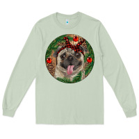 Matcha Christmas Pug With Leopard Long Sleeve Tee - RanaPortraitStore