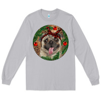 Moon Dust Christmas Pug With Leopard Long Sleeve Tee - RanaPortraitStore