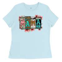 Baby Blue license letters floral mama Ladies Tee - Jasminsmagicworld