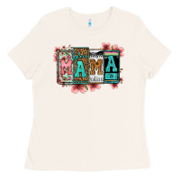 Bone license letters floral mama Ladies Tee - Jasminsmagicworld