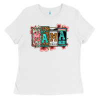 White license letters floral mama Ladies Tee - Jasminsmagicworld